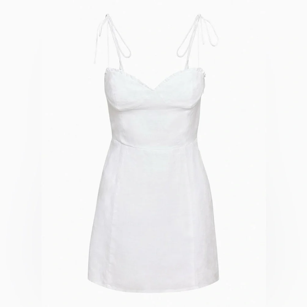 Wilfred Fable Linen Dress in matte pearl size 4 - Picture 3 of 11
